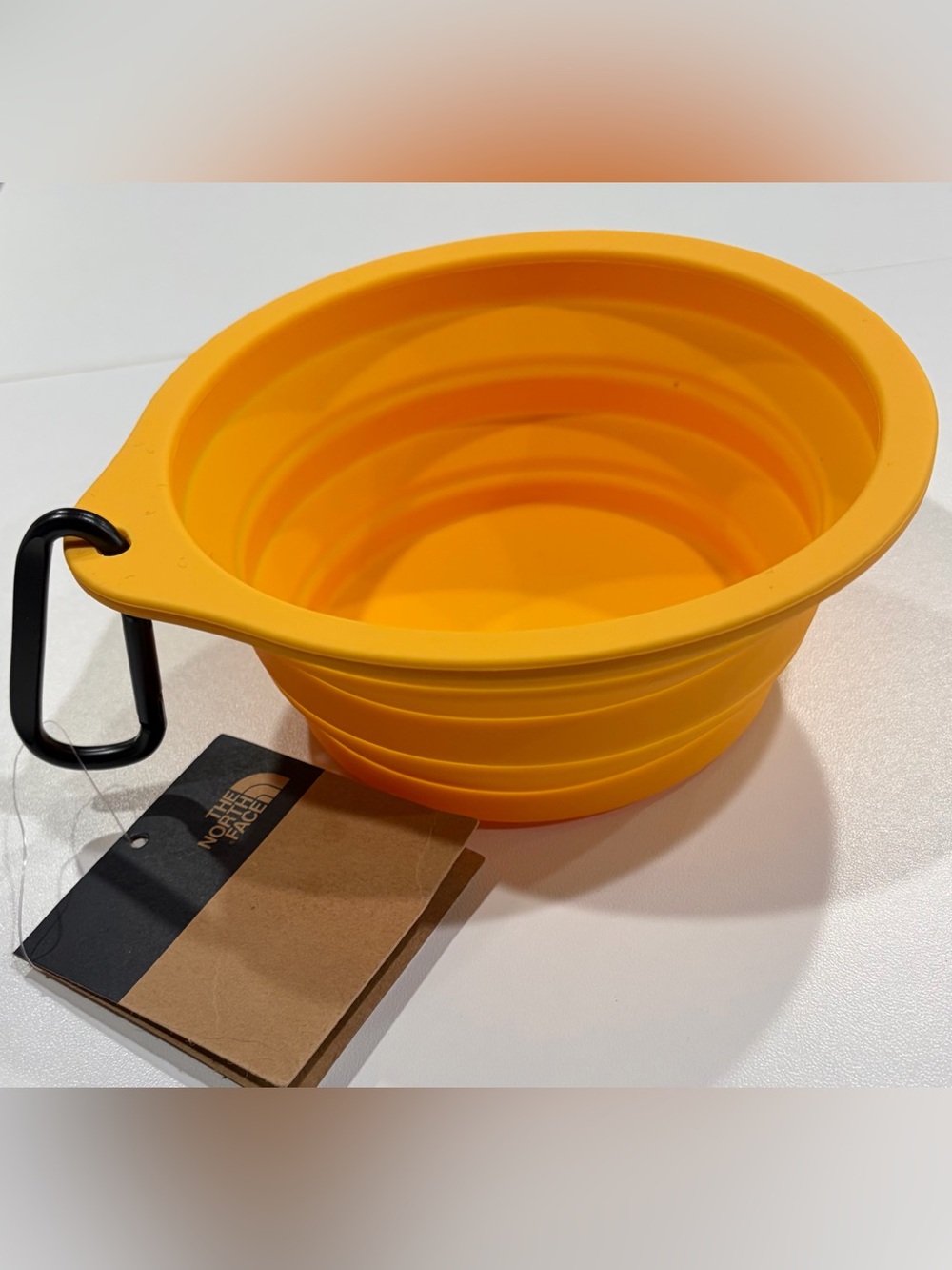 The North Face Collapsible Pet Bowl - 22 oz. Yellow NWT Dog Expandable Cat